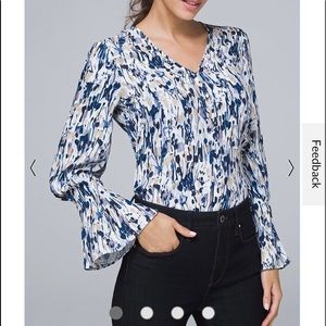 WHBM Pleated - Cuff blouse multicolor